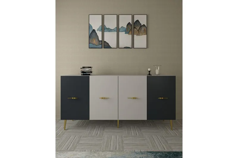 Huelva Konsollbord 150 cm, Vit/Antracit