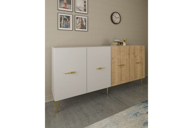 Huelva Konsollbord 150 cm - Vit/Ek - Möbler - Bord & matgrupper - Avlastningsbord - Hallbord