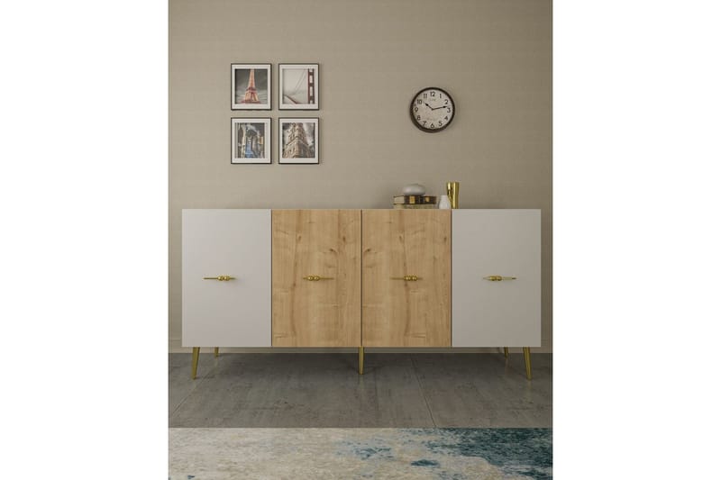 Huelva Konsollbord 150 cm - Vit/Ek - Möbler - Bord & matgrupper - Avlastningsbord - Hallbord