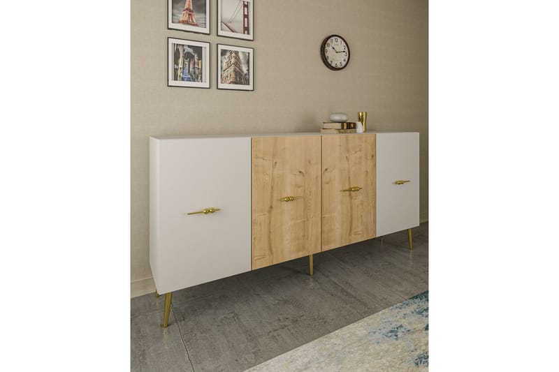 Huelva Konsollbord 150 cm - Vit/Ek - Möbler - Bord & matgrupper - Avlastningsbord - Hallbord