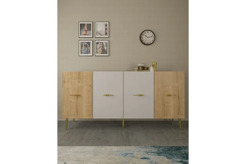 Huelva Konsollbord 150 cm, Vit/Ek