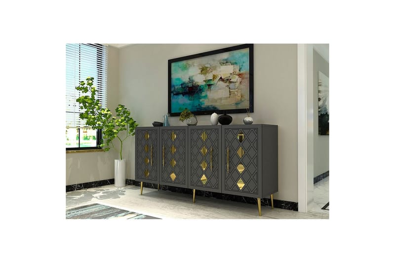 Ilna Konsollbord 150 cm - Guld/Antracit - Möbler - Bord & matgrupper - Avlastningsbord - Hallbord