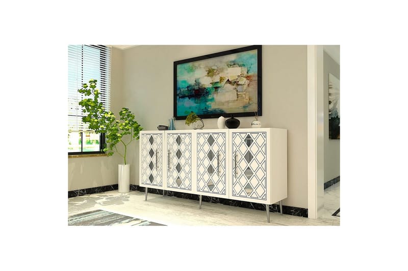 Ilna Konsollbord 150 cm - Vit/Silver - Möbler - Bord & matgrupper - Avlastningsbord - Hallbord