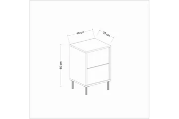 Imaj Sängbord 40 cm - Vit marmor/Guld - Möbler - Bord & matgrupper - Avlastningsbord - Sängbord & nattduksbord