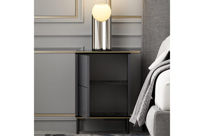 Imaj Sängbord 40x35 cm Antracit - Hanah Home - Möbler - Bord & matgrupper - Avlastningsbord - Sängbord & nattduksbord