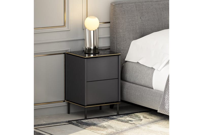 Imaj Sängbord 40x35 cm Antracit - Hanah Home - Möbler - Bord & matgrupper - Avlastningsbord - Sängbord & nattduksbord