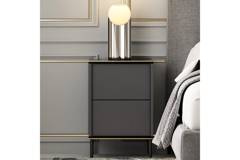 Imaj Sängbord 40x35 cm Antracit - Hanah Home - Möbler - Bord & matgrupper - Avlastningsbord - Sängbord & nattduksbord