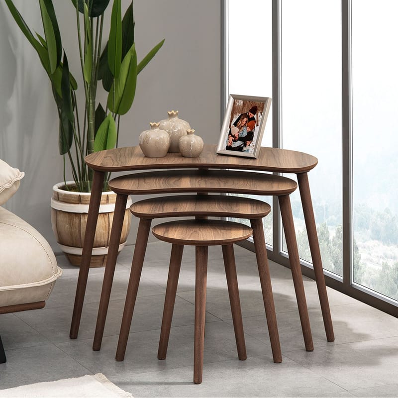 Indumati Satsbord 75 cm - Valnöt - Möbler - Bord & matgrupper - Avlastningsbord - Satsbord