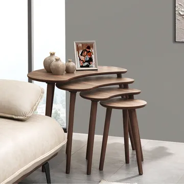 Indumati Satsbord 75 cm - Valnöt - Möbler - Bord & matgrupper - Avlastningsbord - Satsbord
