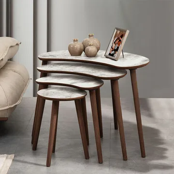 Indumati Satsbord 75 cm - Vit - Möbler - Bord & matgrupper - Avlastningsbord - Satsbord