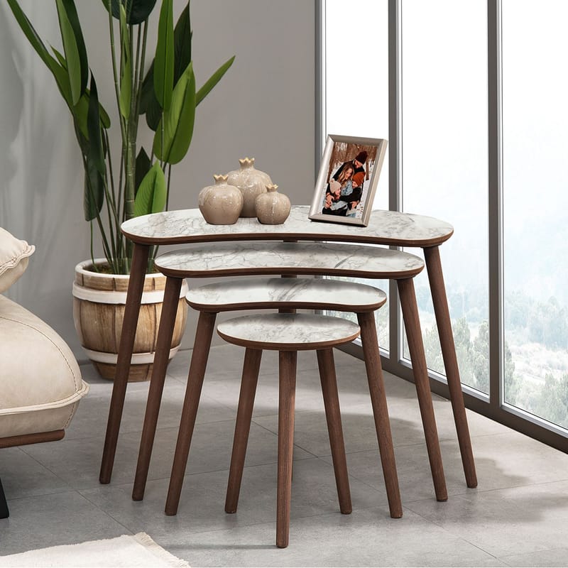 Indumati Satsbord 75 cm - Vit - Möbler - Bord & matgrupper - Avlastningsbord - Satsbord