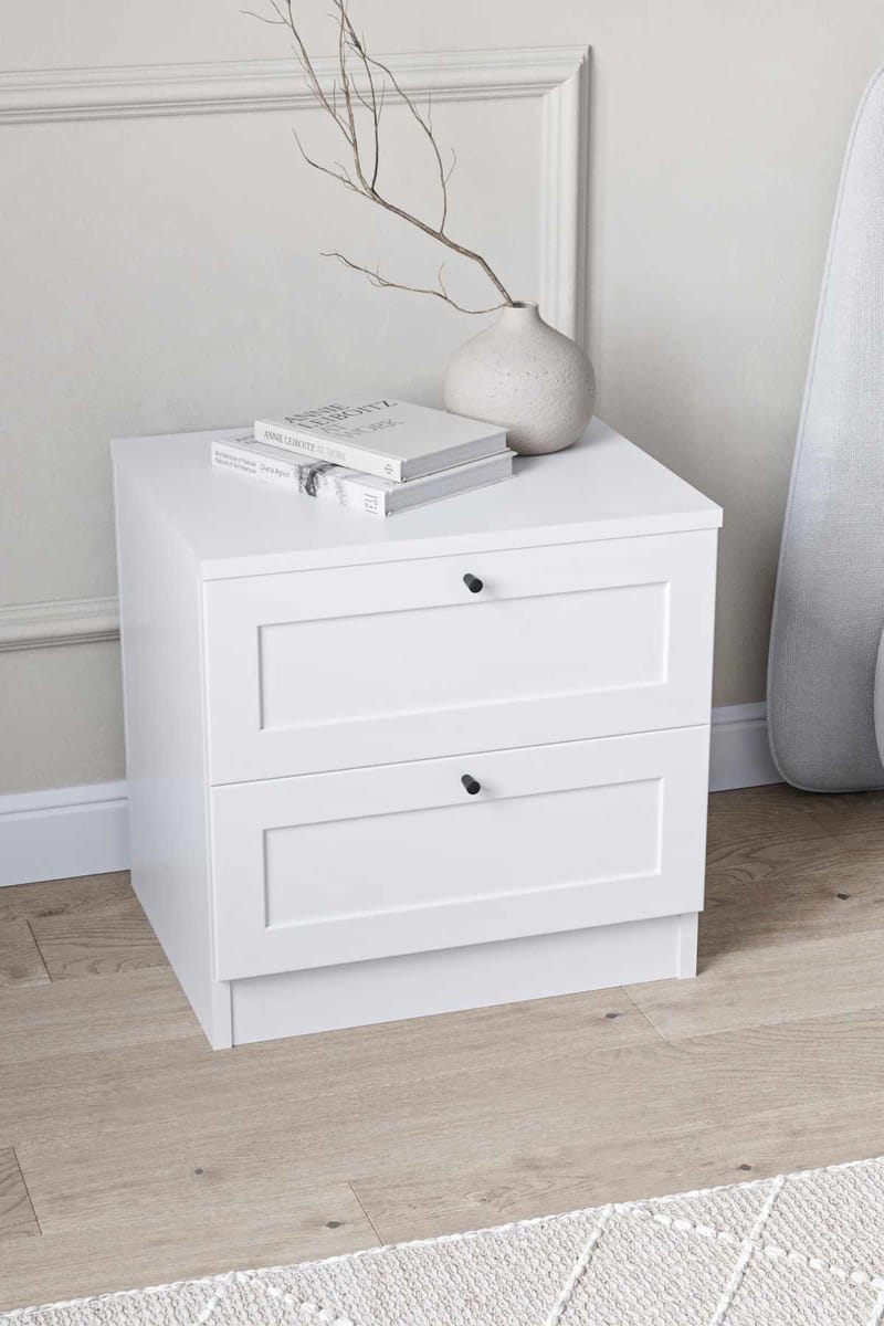 Interlaken Nattduksbord 50 cm - Vit - Möbler - Bord & matgrupper - Avlastningsbord - Sängbord & nattduksbord
