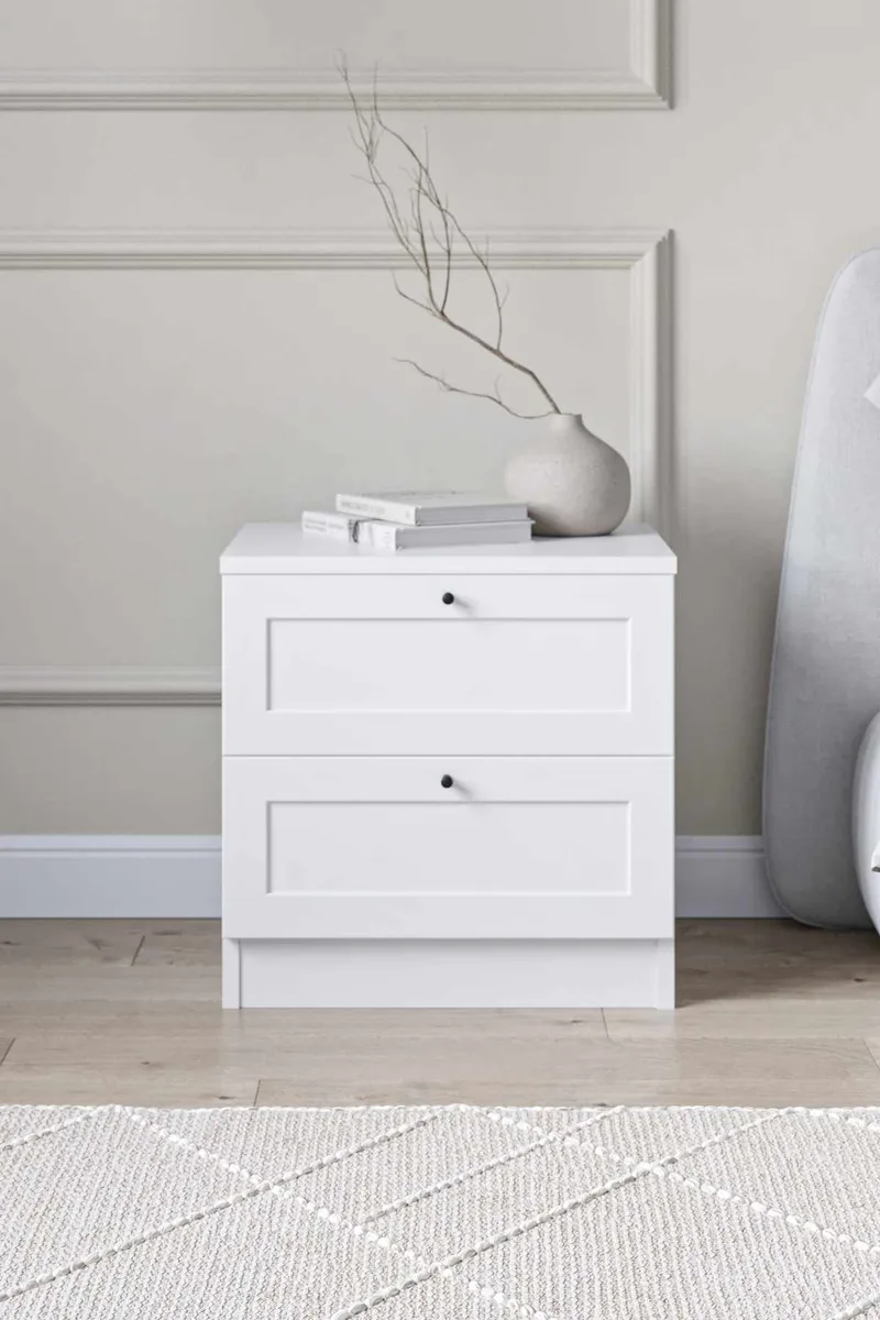 Interlaken Nattduksbord 50 cm - Vit - Möbler - Bord & matgrupper - Avlastningsbord - Sängbord & nattduksbord