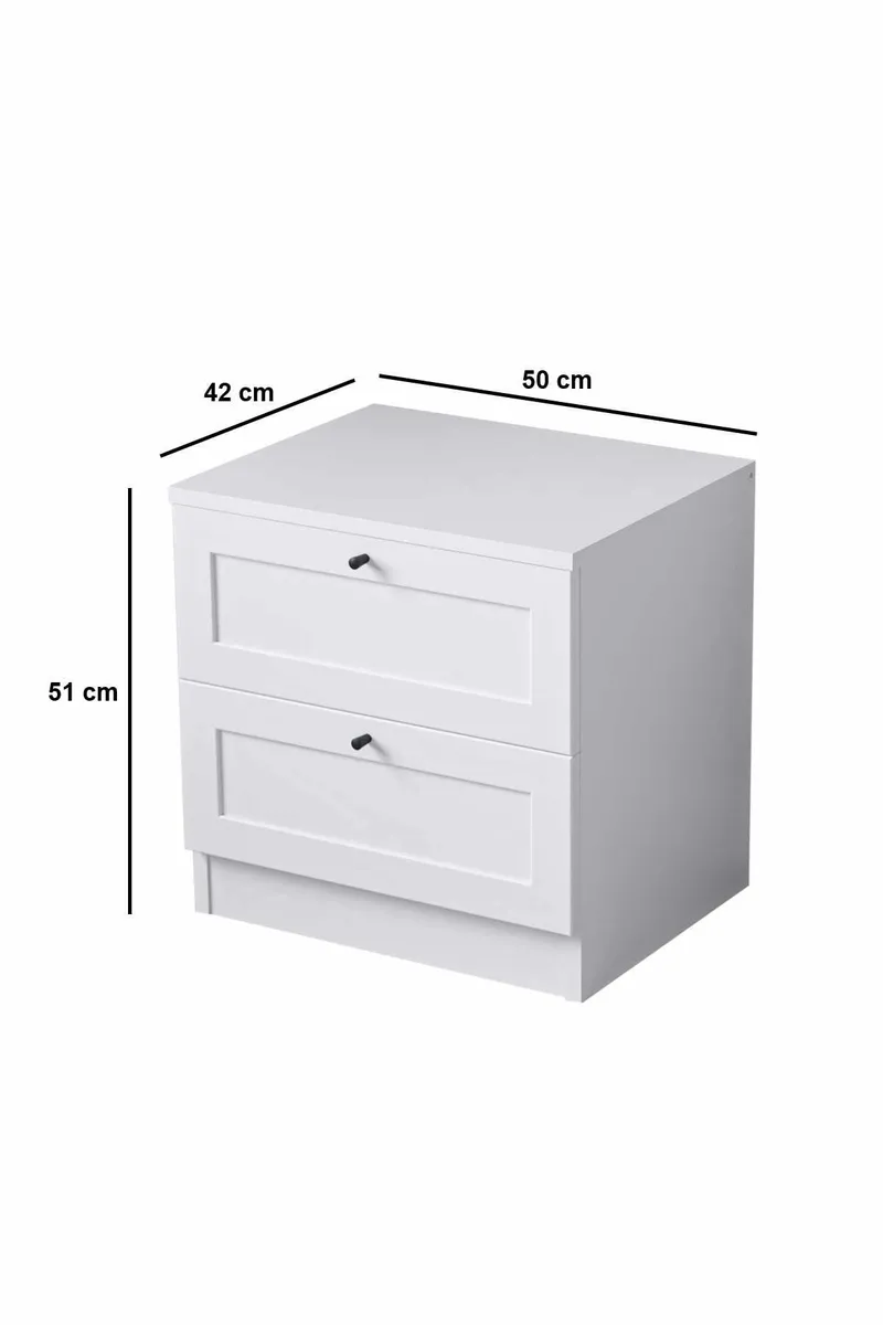 Interlaken Nattduksbord 50 cm - Vit - Möbler - Bord & matgrupper - Avlastningsbord - Sängbord & nattduksbord