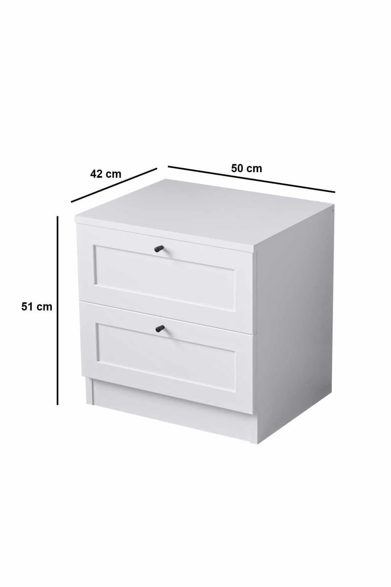 Interlaken Nattduksbord 50 cm - Vit - Möbler - Bord & matgrupper - Avlastningsbord - Sängbord & nattduksbord