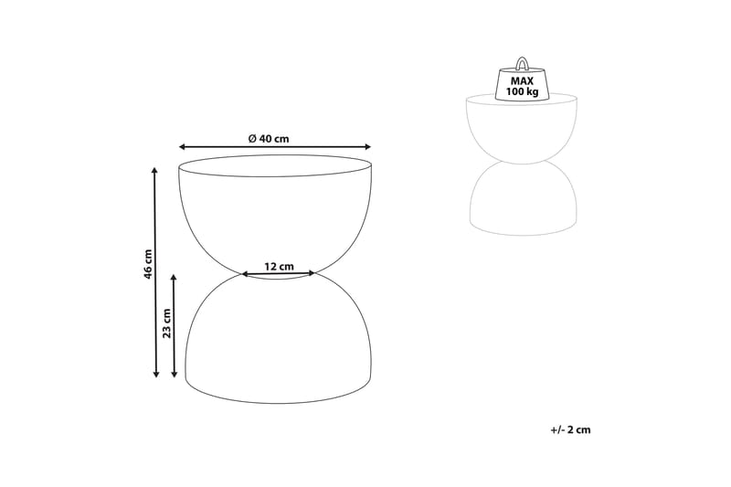 Jacksonville Sidobord 40 cm - Vit/Blå - Möbler - Bord & matgrupper - Avlastningsbord - Lampbord