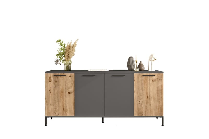 Jagmal Konsollbord 160x71,8 cm Antracit/Brun - Hanah Home - Möbler - Bord & matgrupper - Avlastningsbord - Konsolbord & sidobord