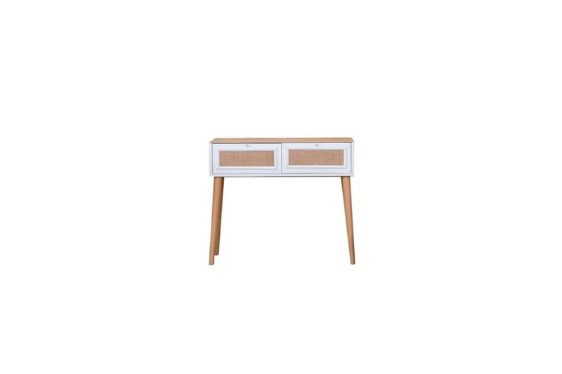 Jatinder Sidobord 95 cm - Vitfärgat trä/Mediumfärgat trä - Möbler - Bord & matgrupper - Avlastningsbord - Lampbord