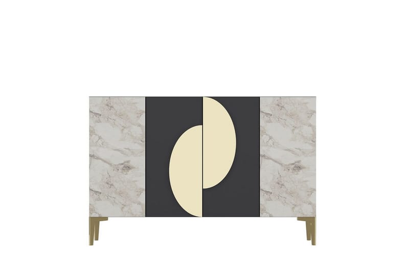 Jorel Konsollbord 120 cm, Antracit/Guld