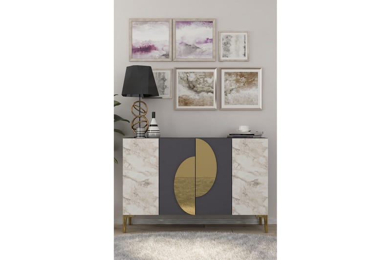 Jorel Konsollbord 120 cm - Antracit/Guld - Möbler - Bord & matgrupper - Avlastningsbord - Hallbord