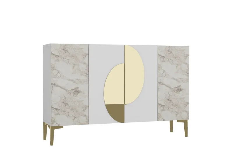 Jorel Konsollbord 120 cm - Vit/Guld - Möbler - Bord & matgrupper - Avlastningsbord - Hallbord