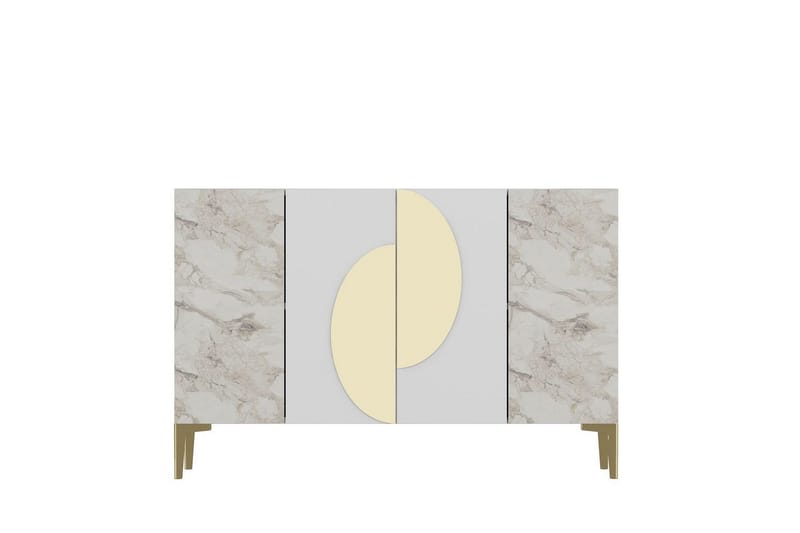 Jorel Konsollbord 120 cm, Vit/Guld