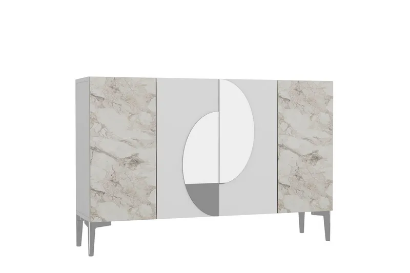 Jorel Konsollbord 120 cm - Vit/Silver - Möbler - Bord & matgrupper - Avlastningsbord - Hallbord