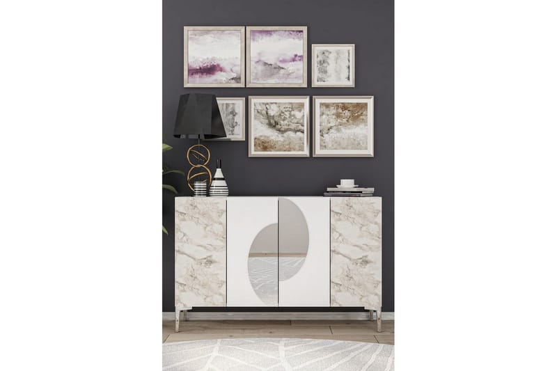 Jorel Konsollbord 120 cm - Vit/Silver - Möbler - Bord & matgrupper - Avlastningsbord - Hallbord