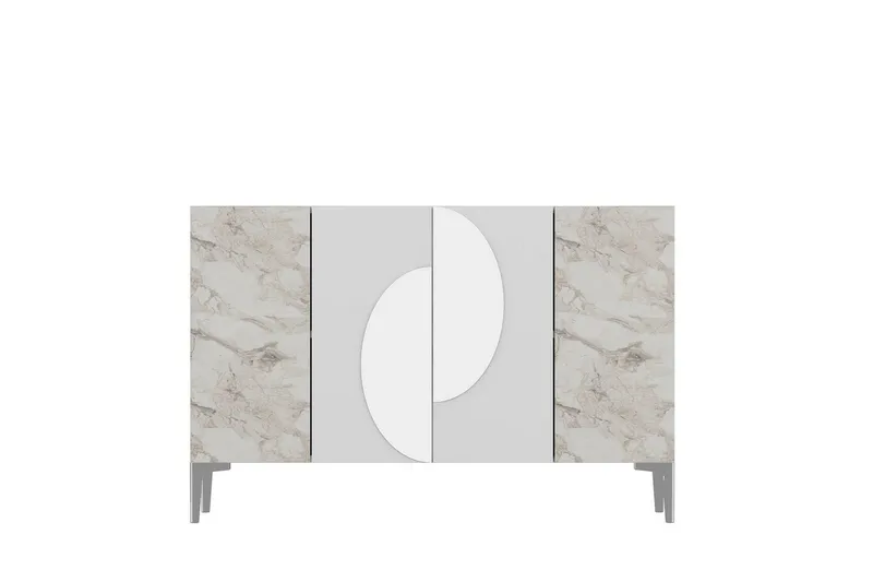 Jorel Konsollbord 120 cm - Vit/Silver - Möbler - Bord & matgrupper - Avlastningsbord - Hallbord