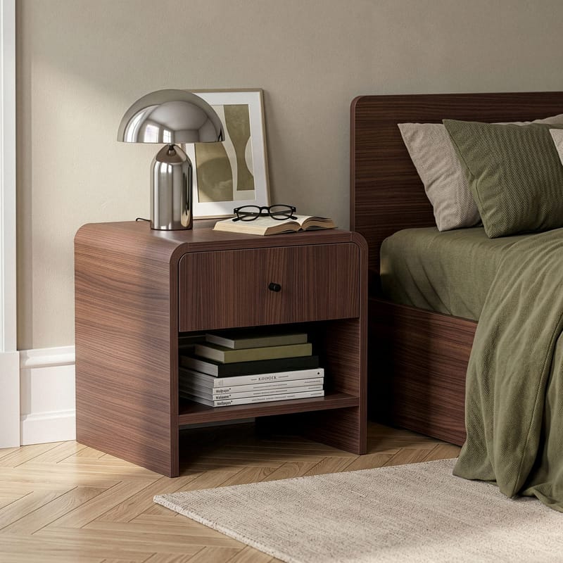 Joren Sängbord 45x45x40 cm - Milano Walnut - Möbler - Bord & matgrupper - Avlastningsbord - Sängbord & nattduksbord