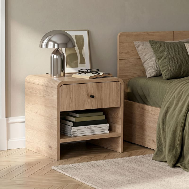 Joren Sängbord 45x45x40 cm - Sepet Oak - Möbler - Bord & matgrupper - Avlastningsbord - Sängbord & nattduksbord