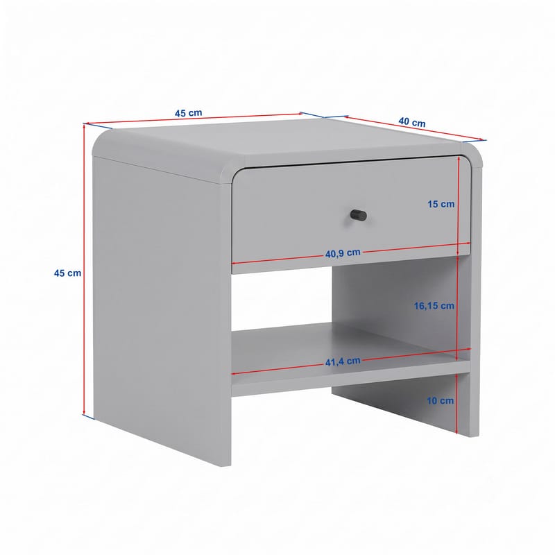 Joren Sängbord 45x45x40 cm - Sepet Oak - Möbler - Bord & matgrupper - Avlastningsbord - Sängbord & nattduksbord
