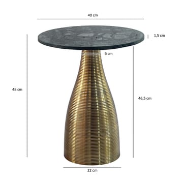 Junara Sidobord 40 cm - Mörkgrön och guld - Möbler - Bord & matgrupper - Avlastningsbord - Lampbord