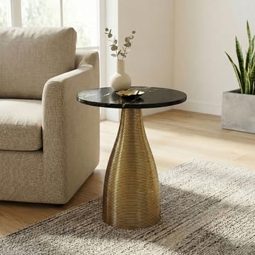 Junara Sidobord 40 cm - Svart och guld - Möbler - Bord & matgrupper - Avlastningsbord - Lampbord