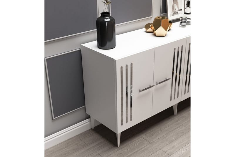 Junes Konsollbord 150 cm - Vit/Silver - Möbler - Bord & matgrupper - Avlastningsbord - Hallbord