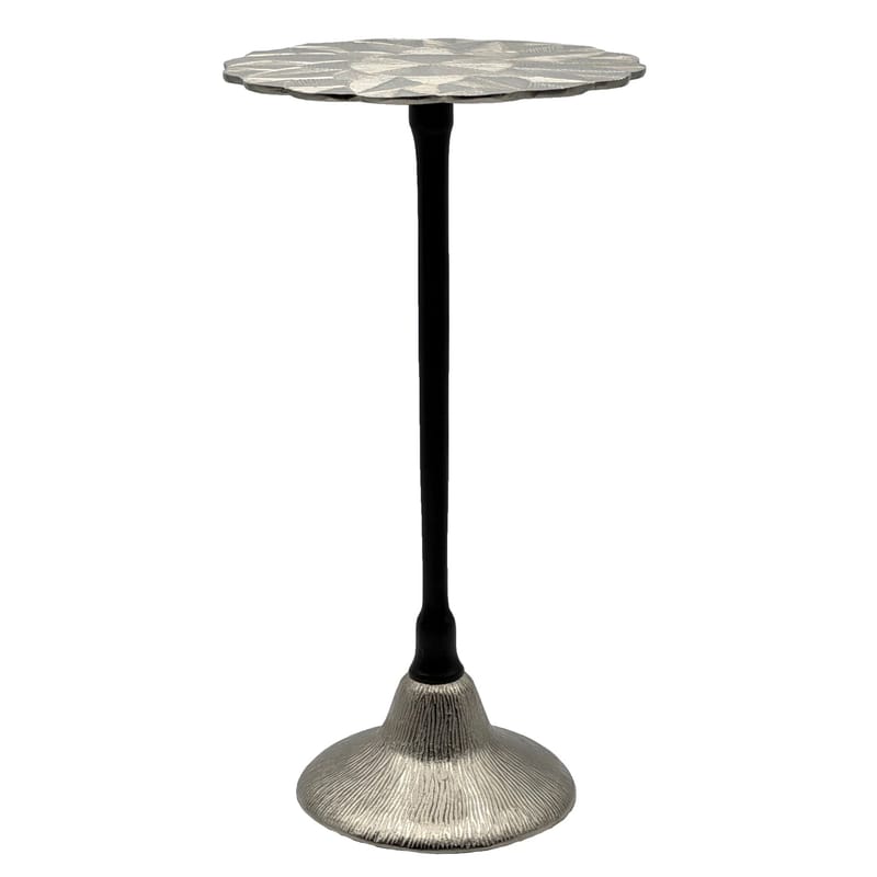 Junova Sidobord 29 cm Industriell stil, Silver och svart