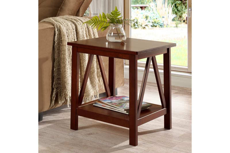 Kaholie Sidobord 51x45 cm - Brun - Möbler - Bord & matgrupper - Avlastningsbord - Lampbord