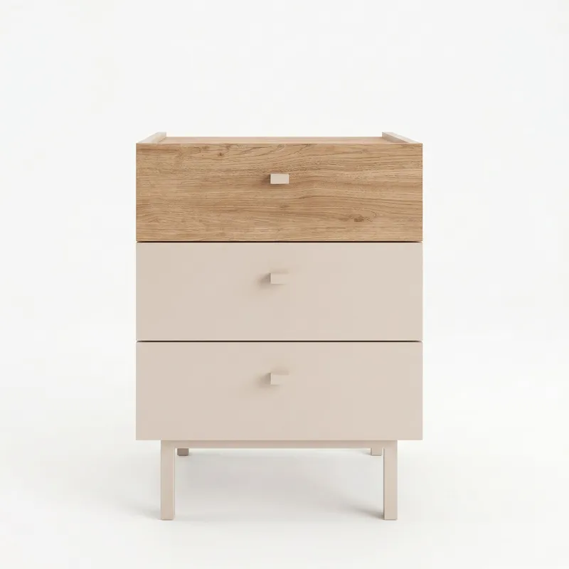 Kamulu Sängbord 47,9x63,5x36,8 cm, Sand och ek