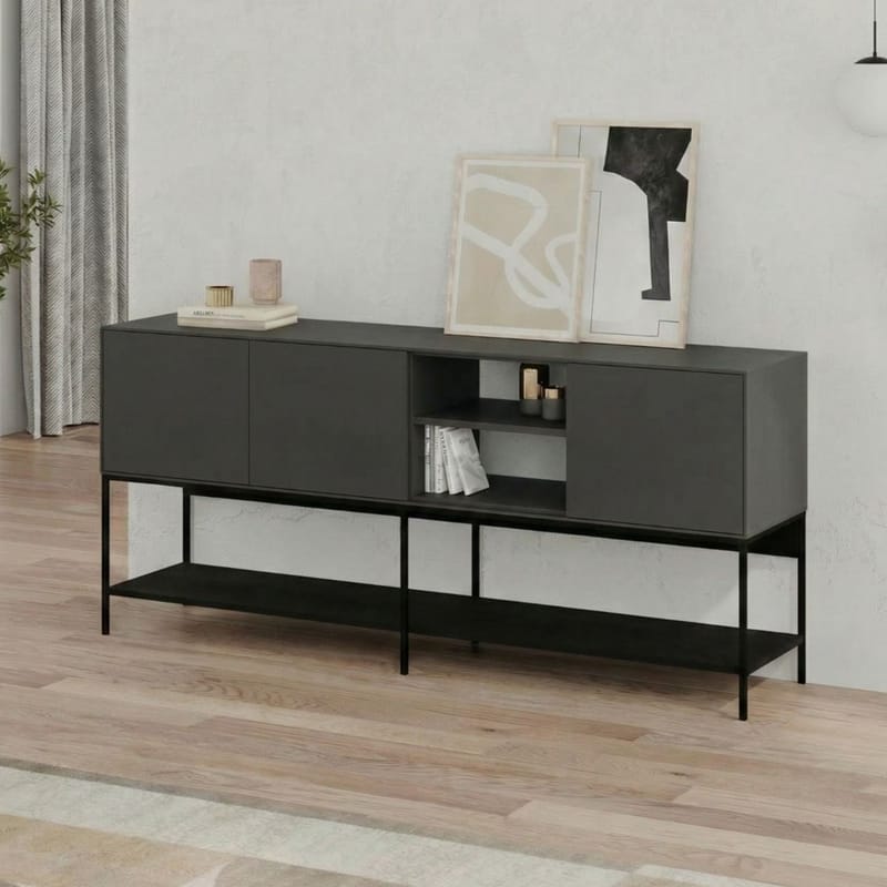 Kenvor Konsol 180x80x40 cm - Antracit, Wood Black, Svart - Möbler - Bord & matgrupper - Avlastningsbord - Hallbord