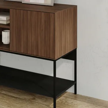 Kenvor Konsol 180x80x40 cm - Milano Walnut, Wood Black, Black - Möbler - Bord & matgrupper - Avlastningsbord - Hallbord