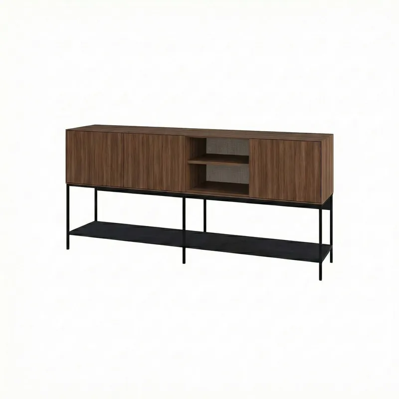 Kenvor Konsol 180x80x40 cm - Milano Walnut, Wood Black, Black - Möbler - Bord & matgrupper - Avlastningsbord - Hallbord
