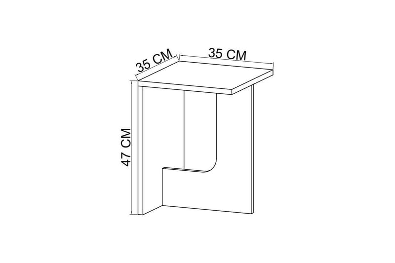 Kiros Sidobord 35x35 cm - Beige - Möbler - Bord & matgrupper - Avlastningsbord - Lampbord