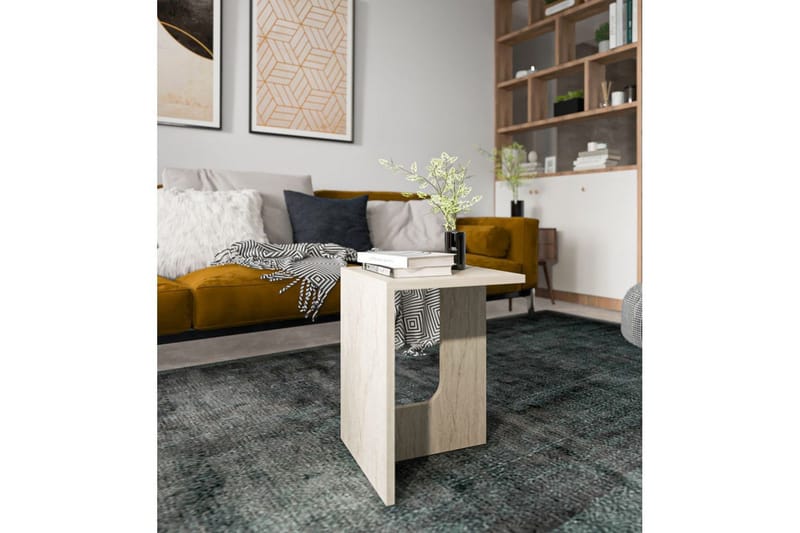 Kiros Sidobord 35x35 cm - Beige - Möbler - Bord & matgrupper - Avlastningsbord - Lampbord