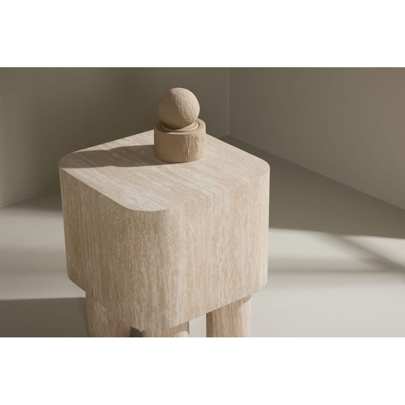 Klirou Sidobord 40 cm - Beige - Möbler - Bord & matgrupper - Avlastningsbord - Lampbord