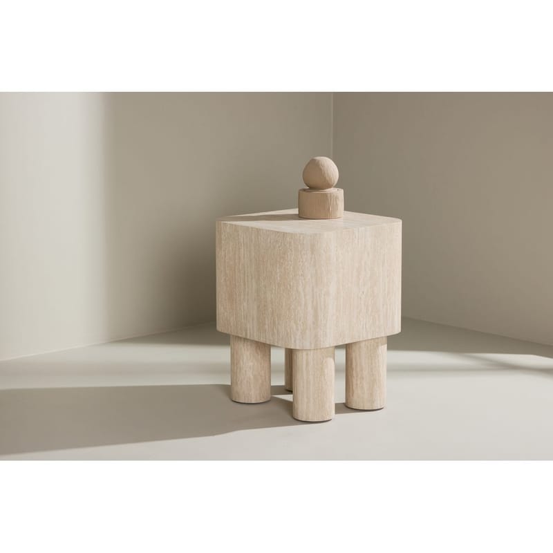 Klirou Sidobord 40 cm - Beige - Möbler - Bord & matgrupper - Avlastningsbord - Lampbord