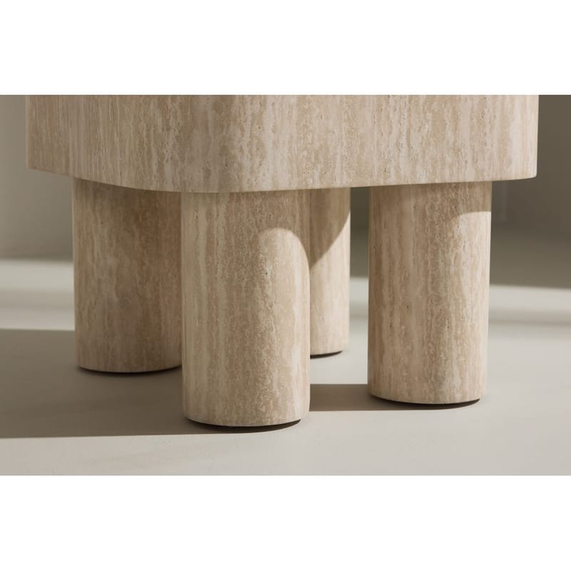 Klirou Sidobord 40 cm - Beige - Möbler - Bord & matgrupper - Avlastningsbord - Lampbord