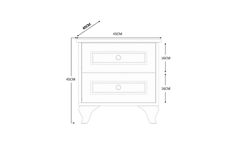 Klyros Sängbord 45 cm - Matt Vit - Möbler - Bord & matgrupper - Avlastningsbord - Sängbord & nattduksbord