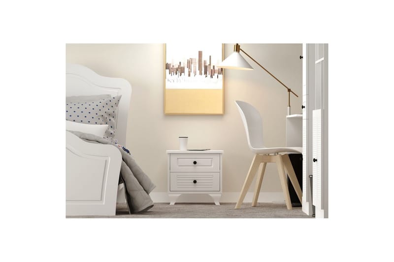 Klyros Sängbord 45 cm - Matt Vit - Möbler - Bord & matgrupper - Avlastningsbord - Sängbord & nattduksbord