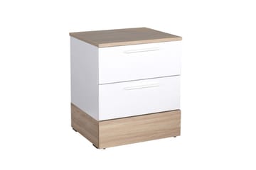 KMD Sängbord 45 cm - Ek/Vit - Möbler - Bord & matgrupper - Avlastningsbord - Sängbord & nattduksbord