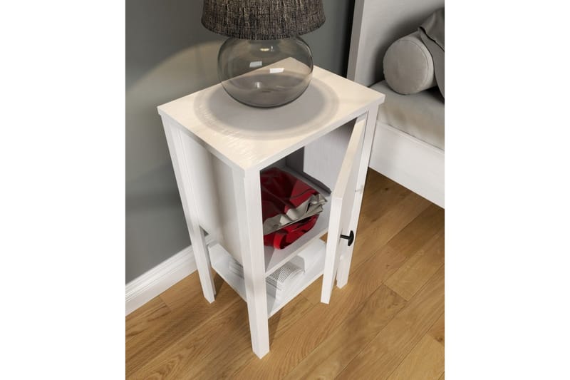 Konrul Sängbord 40 cm - Natur/Vit - Möbler - Bord & matgrupper - Avlastningsbord - Sängbord & nattduksbord